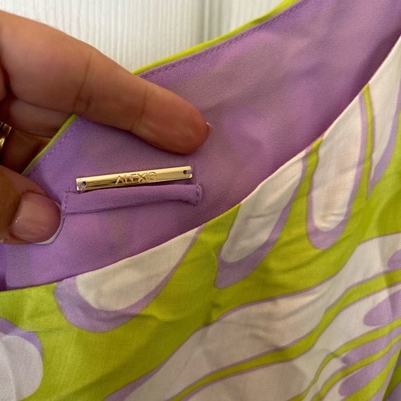 Alexis lio abstract-print long dress small - Picture 6 of 8